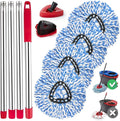 Spin Mop Replace Head for O-Cedar RinseClean 2-Tank Mop Refill, 4+3 Pack by Ucoolbe