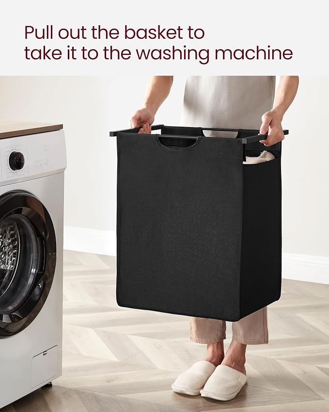 VASAGLE Laundry Hamper with Shelf, 1 Pull-Out Bag, 17.2 Gallons - Image 8