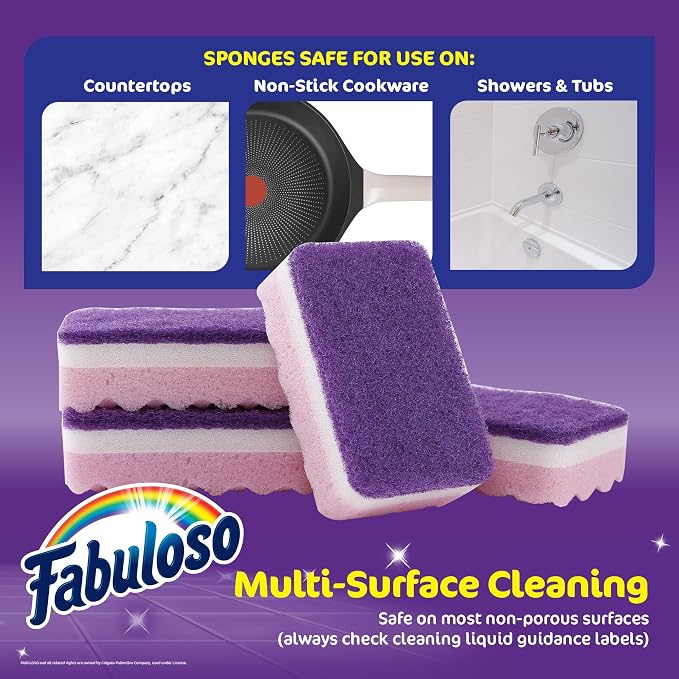 Fabuloso Scratch-Free Kitchen Dish Sponges, and counters - Image 6