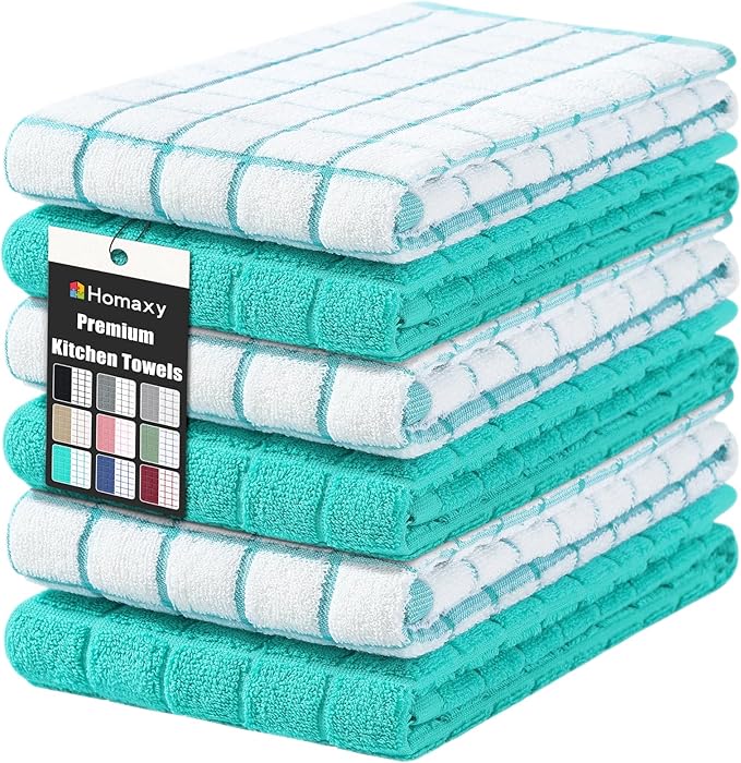 Homaxy Large Premium Cotton Kitchen Towels 16"x 28", 6 Pack by Homaxy