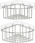 SMARTAKE 2-Pack Corner Shower Caddy Deep Basket, SUS304 Stainless Steel by SMARTAKE