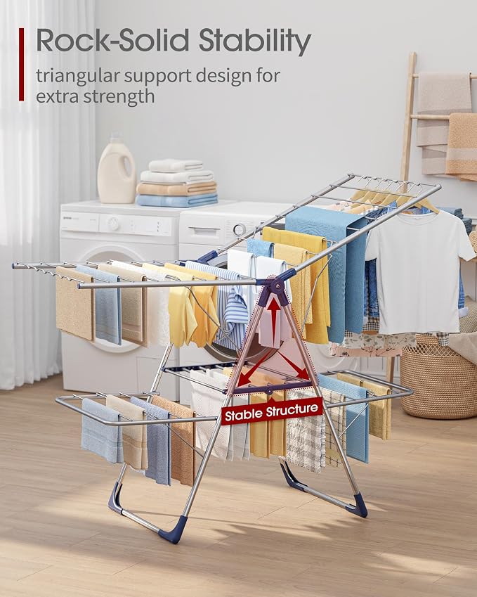 Sakugi Clothes Drying Rack, Foldable 2-Level - Image 6