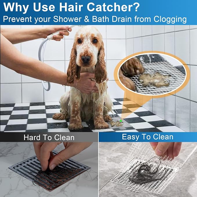 25 Pack, Disposable Shower Drain Hair Catcher Mesh Stickers, Disposable Hair - Image 2