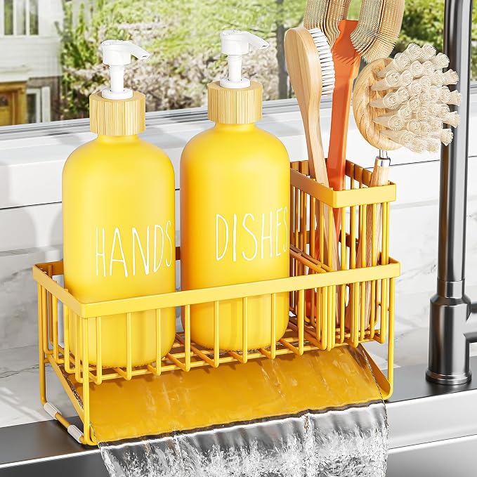 Cisily Kitchen Dish Soap Dispenser Set by CISILYHOMELIFE