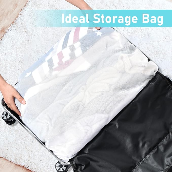 OTraki Large Mesh Laundry Bags 28x35 inch Zipper Mesh Lingerie Bags - Image 7