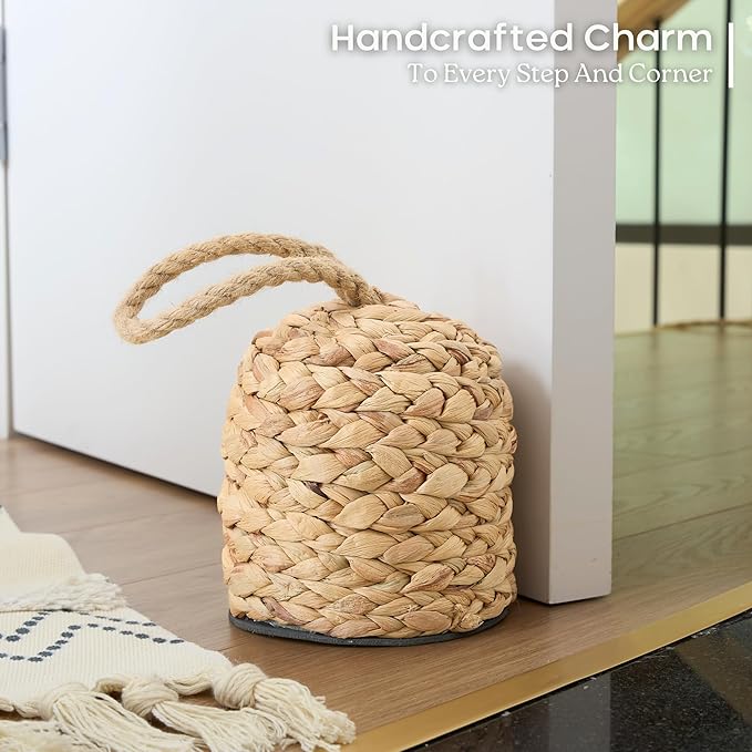 4.4lb Water Hyacinth Door Stop, Door Stopper - Image 5