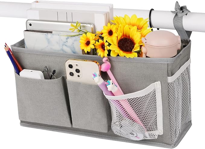 Bedside Caddy, Bedside Storage Bag Hanging Organizer by Loghot