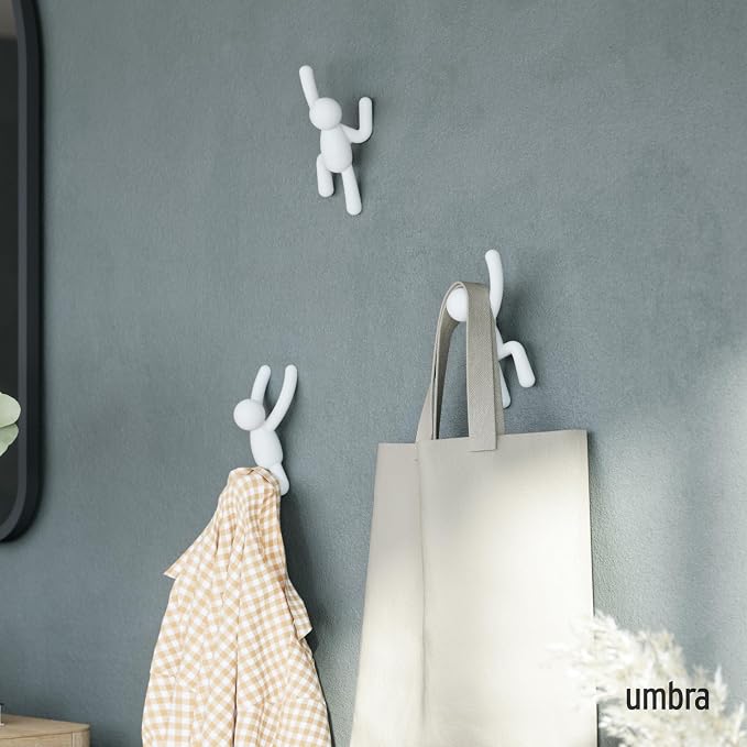 Umbra Buddy Wall Hooks, Decorative Wall Mount Coat Hooks, holds 5lbs per hook - Image 2