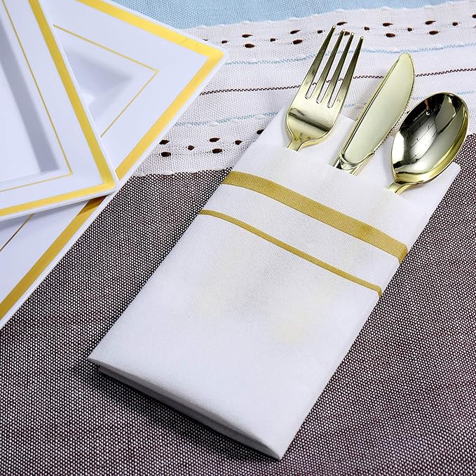 FOCUSLINE 200 Linen Feel Disposable Bathroom Napkins, Soft and Absorbent Paper - Image 6