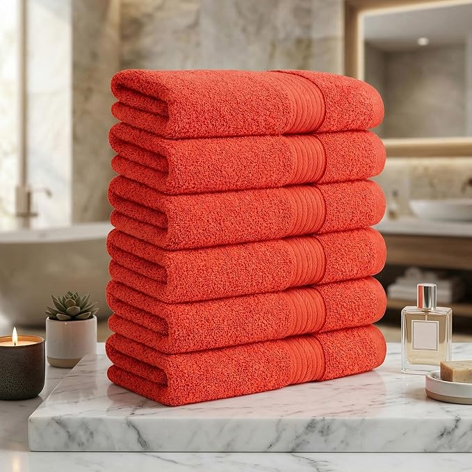 100% Cotton Hand Towels 18x28 Inches, 600 GSM, Soft & Absorbent - Image 2