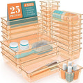 25 PCS Plastic Drawer Organizer Set, Makeup Organizers and Storage Bins | 4 by WOWBOX