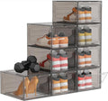 HOMIDEC Shoe Storage, 8 Pack Shoe Organizer Clear Hard Plastic Shoe Box by DecorateYourHome