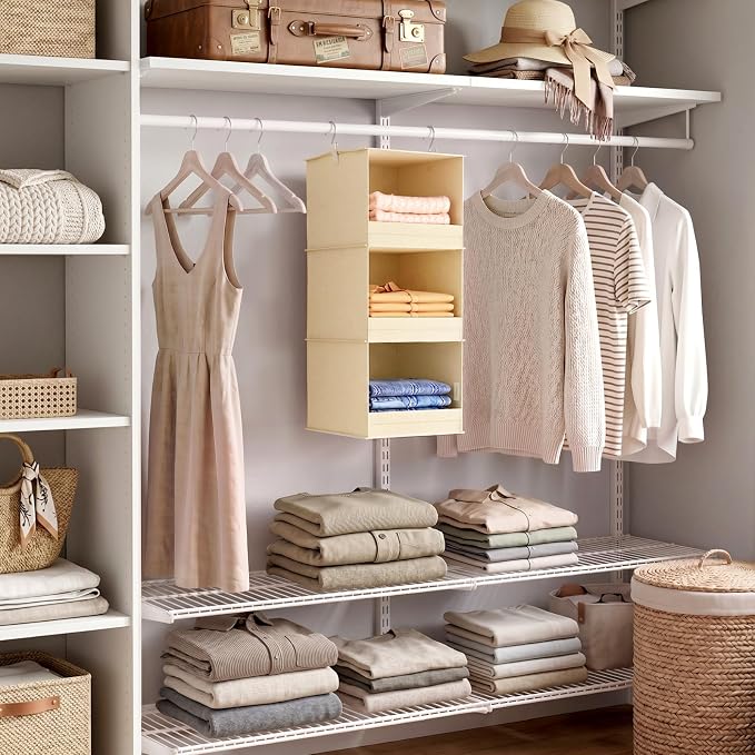 Lifewit RV Storage and Organization, Hanging Closet Shelves | 3 Shelf Front - Image 2