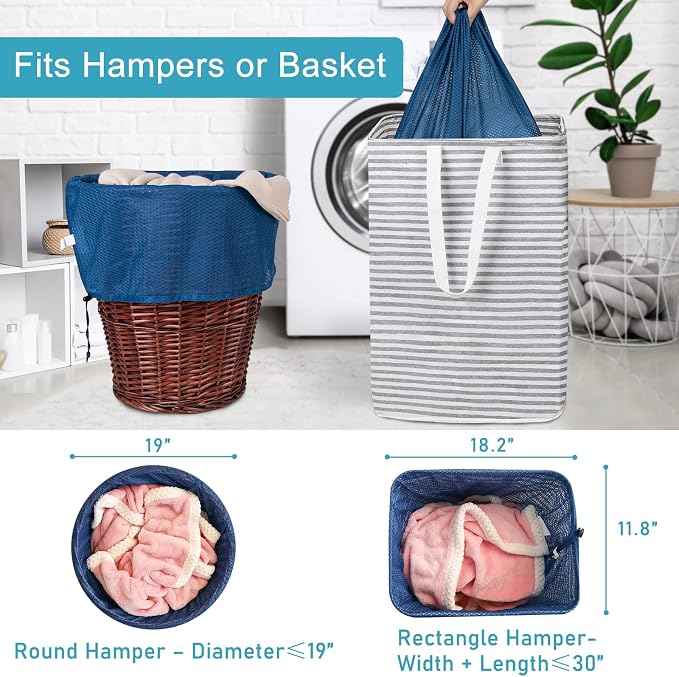 Polecasa 2 Pack Heavy Duty Diamond Mesh Laundry Bag - Image 4