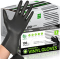 Black Vinyl Gloves, Food Grade Gloves Disposable Latex Free | Powder Free by SWIFTLITE