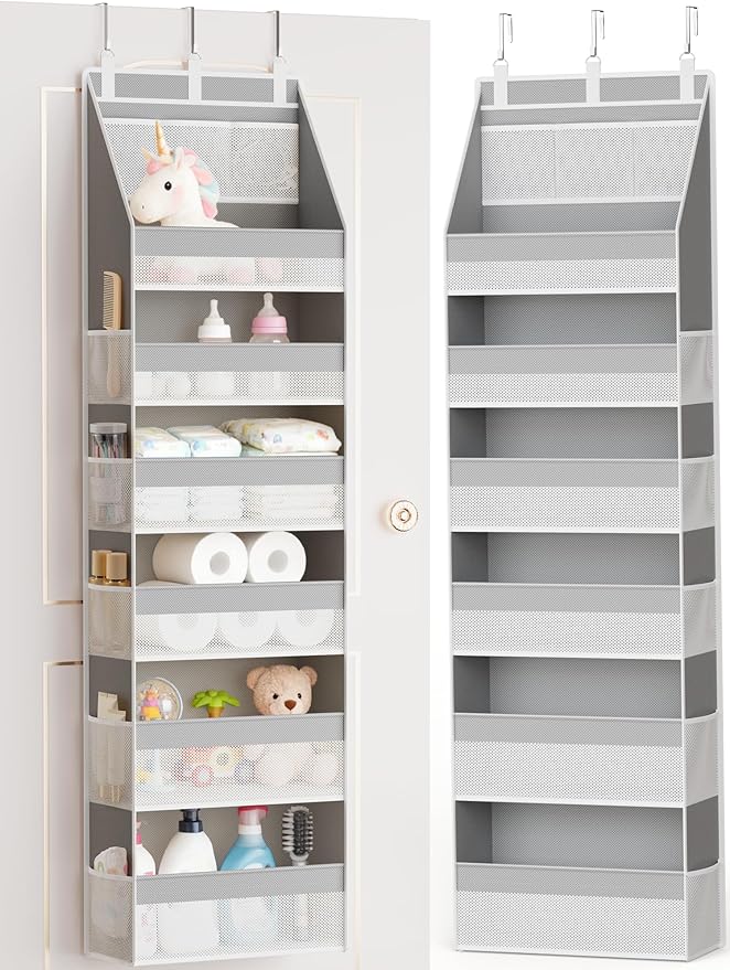 Over The Door Organizer, Heavy-Duty 6-Shelf Hanging Storage by Criusia