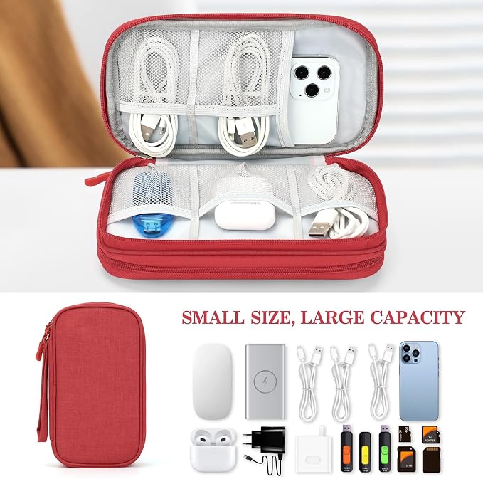 FYY Electronic Organizer, Travel Tech Pouch Bag, Waterproof, Double Layers - Image 6