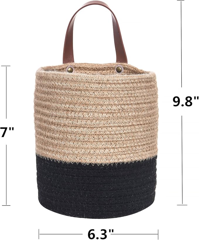 Wall Hanging Storage Basket, Woven Plant Holder - Image 3