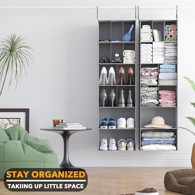 SpaceAid 2 Pack Hanging Closet Organizer and Storage - Image 7
