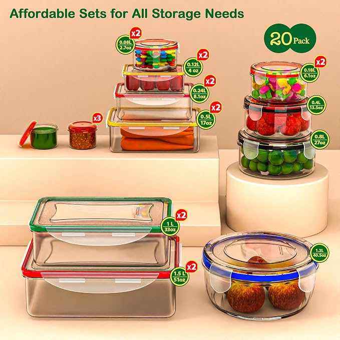 RockBerry 40 PCS Food Storage Containers - Image 2