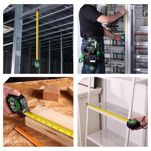 SK 25FT Tape Measure with Magnetic Hook and Self-Locking Mechanism - Image 8