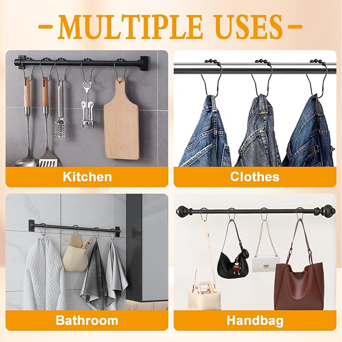 Shower Curtain Hooks Rings, Free Sliding Shower Hooks - Image 6