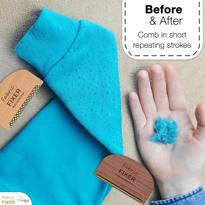 Cashmere Pill Remover Comb & Multi Fabric Shaver Depilling Sweater Fuzz Comb - Image 2