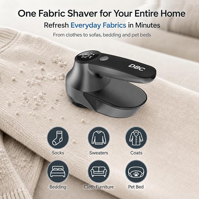 DBC Rechargeable Fabric Shaver, 3-Speed Lint Remover Lint Shaver - Image 7