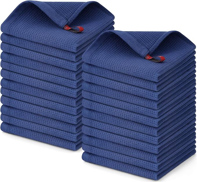 Homaxy 100% Cotton Waffle Weave Dish Cloths, 24 Pack by Homaxy