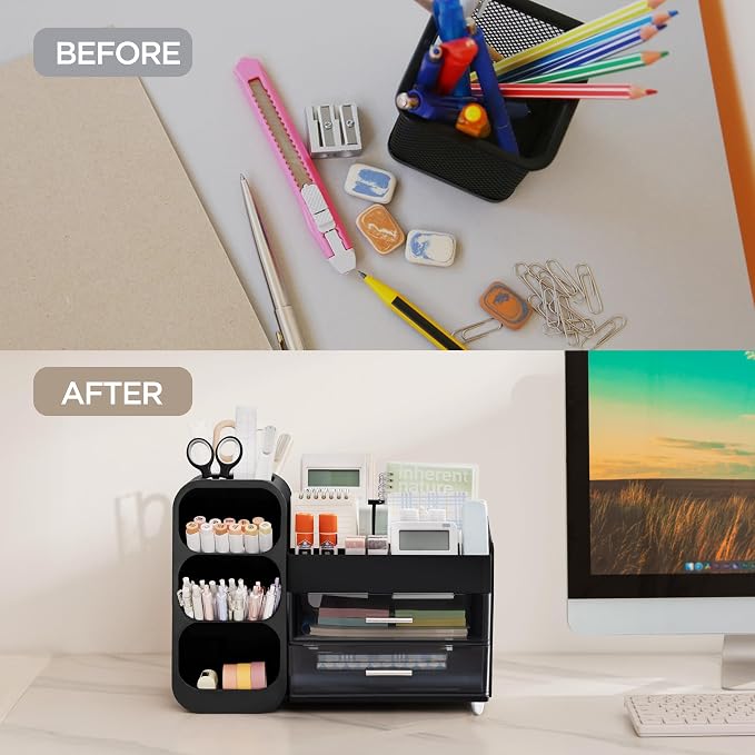 HBlife Desk Organizer with Pen Pencil Holder - Image 6