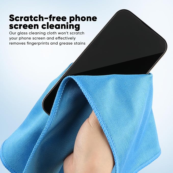 HOMEXCEL Glass Cleaning Cloths 6PK, Streak Free Towel - Image 5