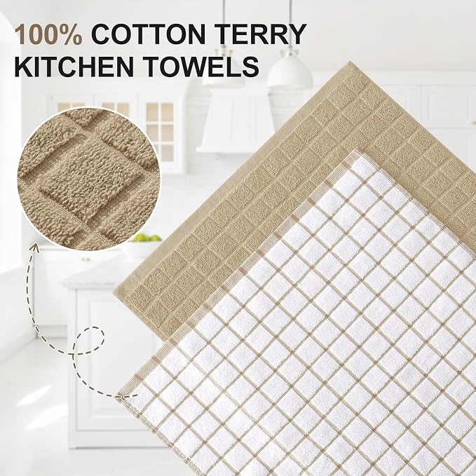 Homaxy Large Premium Cotton Kitchen Towels 16"x 28", 6 Pack - Image 2