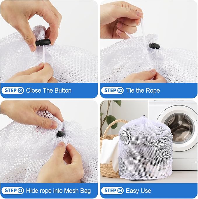 3 Pack XXL Mesh Laundry Bags for Delicates, Extra Large Laundry Wash Bags for - Image 6