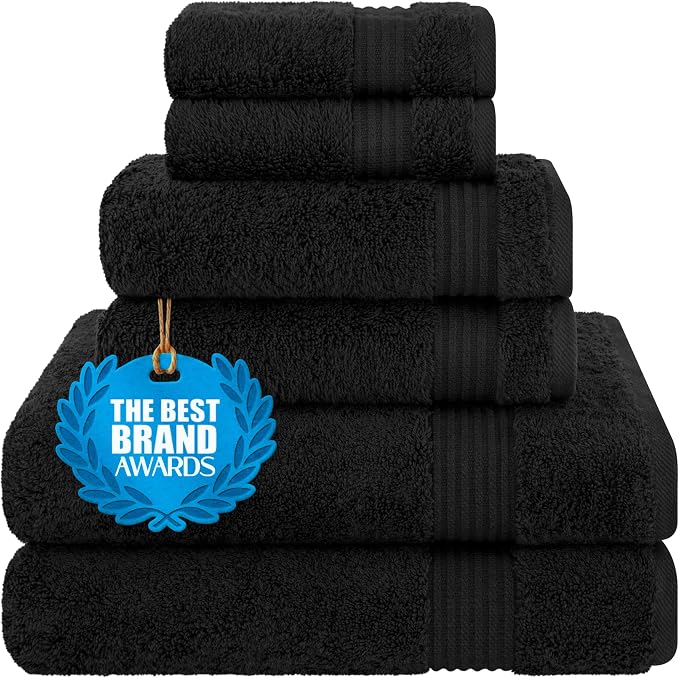 Cotton Paradise 100% Cotton Turkish Towel Set, Soft Absorbent Quick Dry by UNITEDHOMETEXTILE