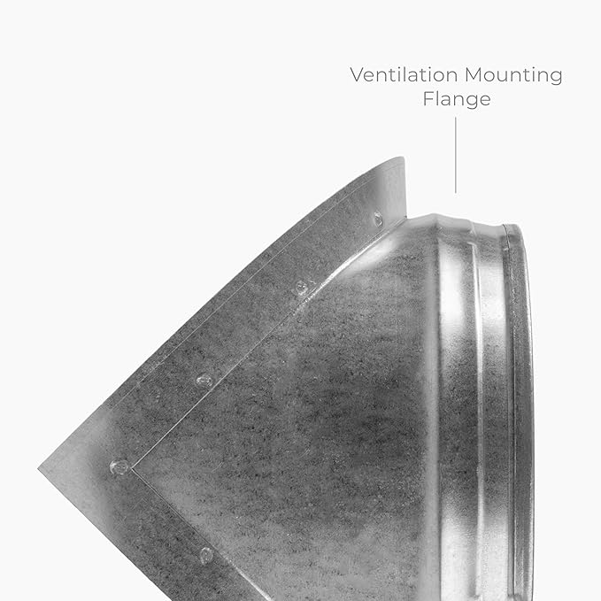 Galvanized Steel Saddle Takeoff – Round 90 Degree Splitter for 8” Duct with 8" Outlet Branch Connector - Range Hood Duct Adapter - Heavy Duty Supply/Exhaust Air Ventilation Duct Work Collar