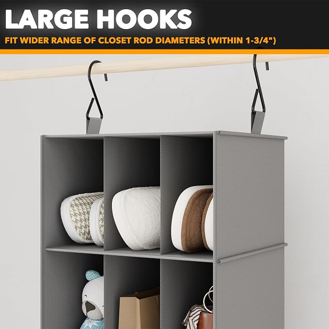 SpaceAid 2 Pack Hanging Closet Organizer and Storage - Image 5