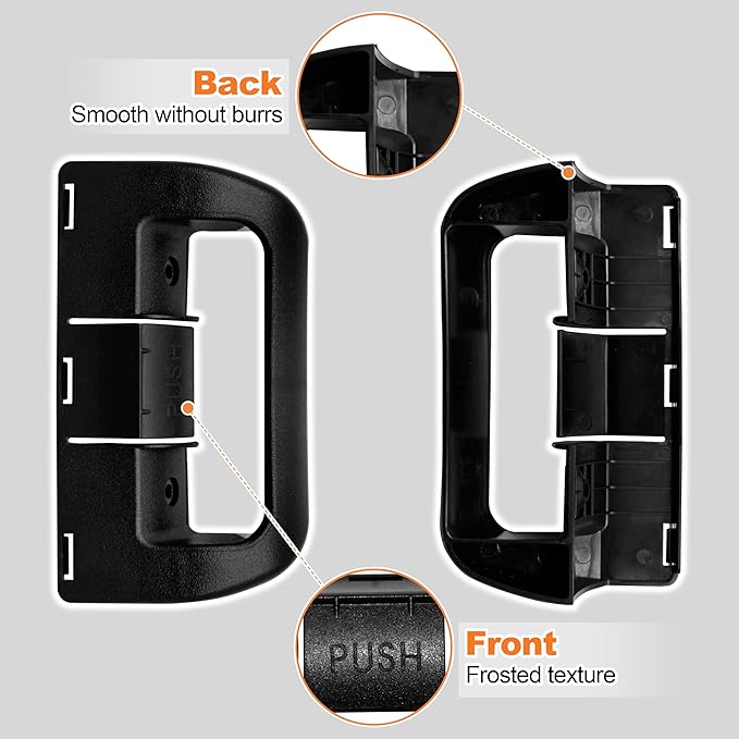 3851174023 Refrigerator Door Handle Replacement for Dometic Fridge Upper and Lower Doors, Compatible with Models DM2652, DM2662, DM2663, DM2852, RM2652, RM2663, RM2852, RM3662. Black, 2PCS