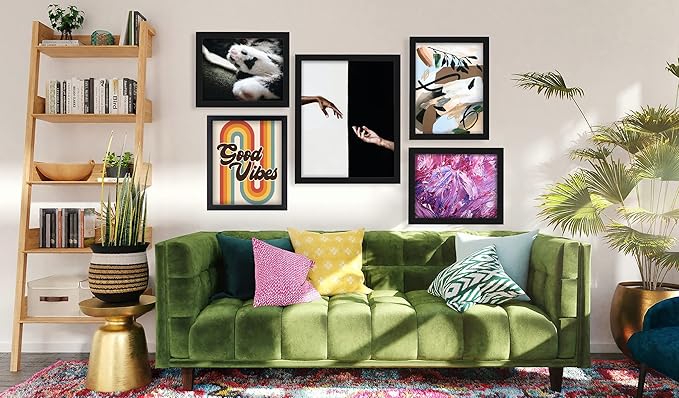 Creative Mark Gotham Deep Gallery Frames - 3 Pack of Professional Gallery Frames for Canvas, Paintings, Presentation & More! - [Black - 11x14]