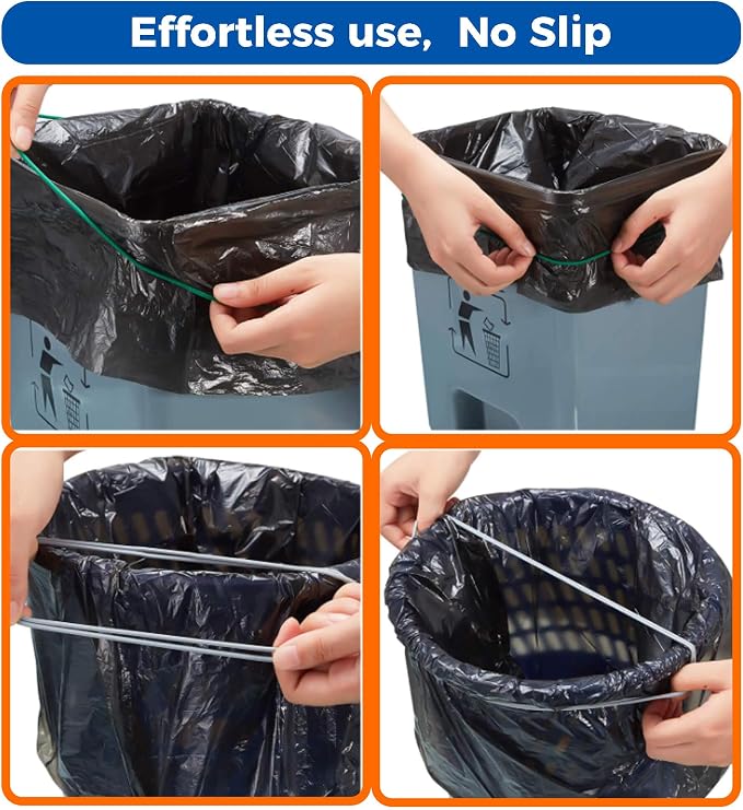 Trash Can Rubber Bands Fit 8 to 32 Gallon Cans, Hongmed Garbage Elastic Bands - Image 4