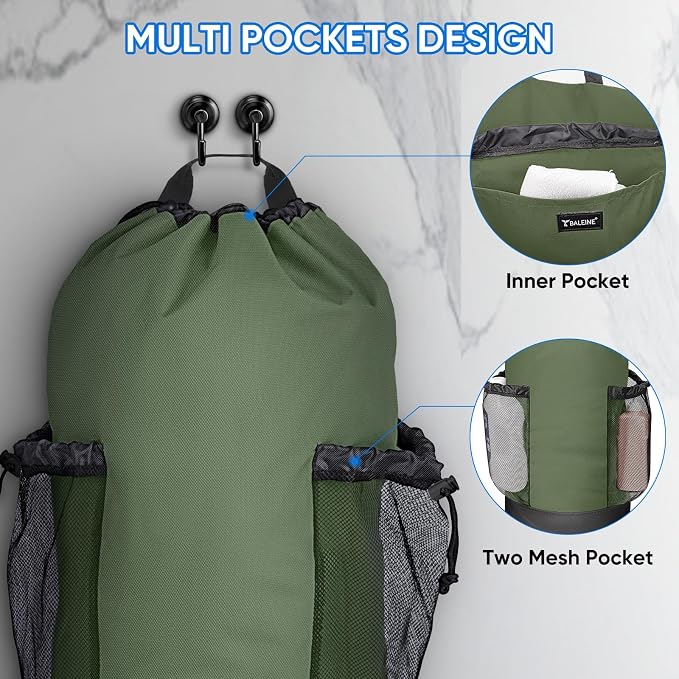 BALEINE 120L Laundry Bag Backpack, 900D Oxford Fabric Large Travel Laundry Bags - Image 4