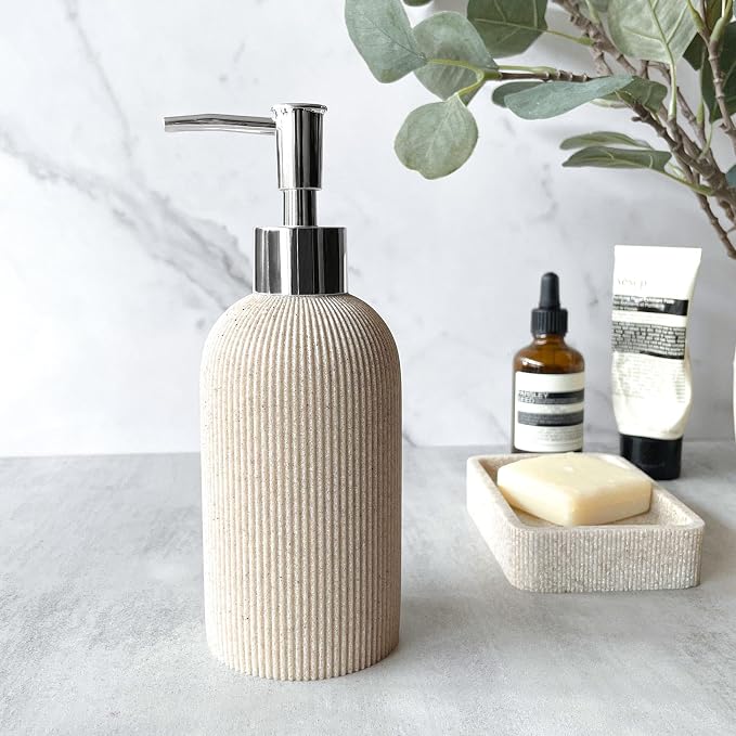 Sand Beige Hand Soap Dispenser - Image 6