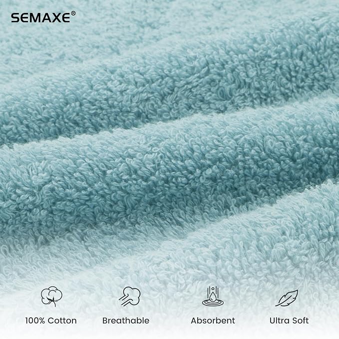 12-Pack Blue Cotton Hand Towels - Image 3