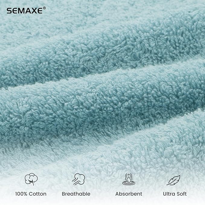 4-Pack Blue Cotton Hand Towels for Bathroom - Image 3