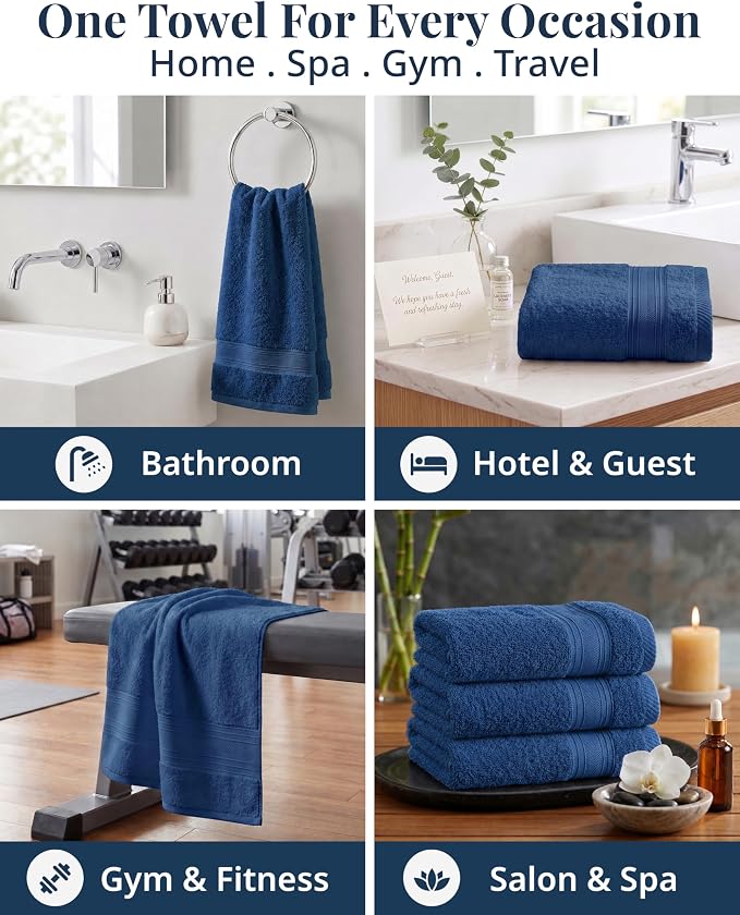 LANE LINEN Hand Towels for Bathroom Set, 6 Piece 100% Cotton Super Absorbent - Image 5