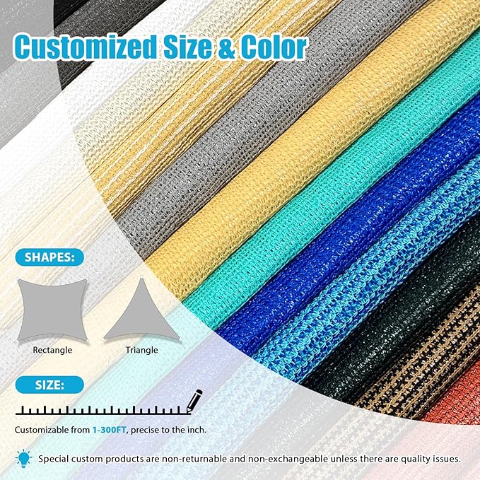 Amagenix Sun Shade Sail 24'X24'X33.9' Curved Edge Outdoor Shade Canopy Light Grey Breathable 95% UV Block Shade Cloth for Patio Garden Backyard (We Make Custom Size)