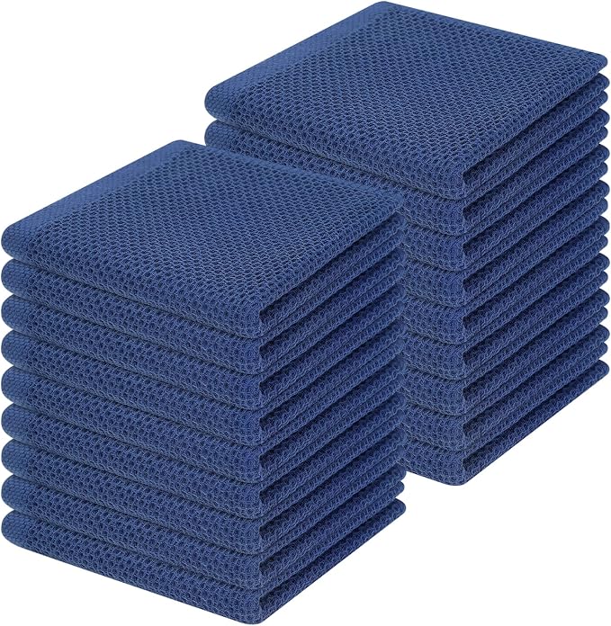 Homaxy 100% Cotton Waffle Weave Kitchen Dish Cloths 18-Pack, Ultra Soft by Homaxy