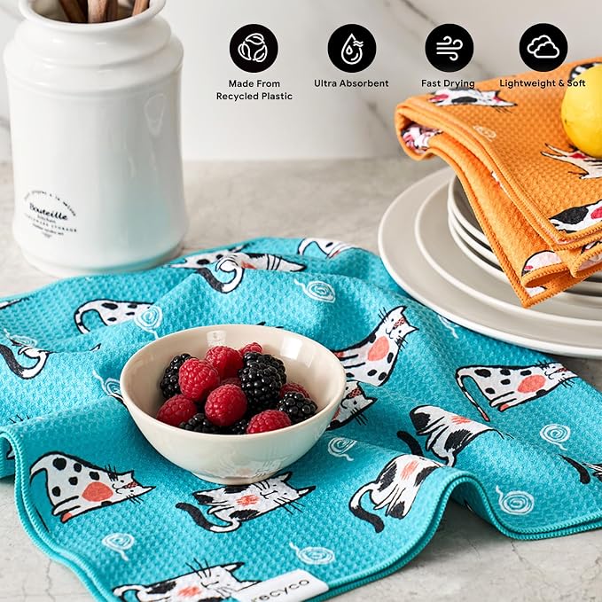 RECYCO Waffle Kitchen Towel Set of 2 - Image 2