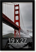 wallsthatspeak 19x27 Black Picture Frame for Puzzles Posters Photos or Artwork