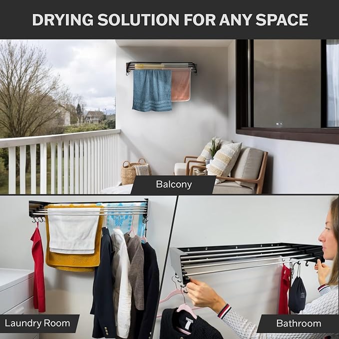 Foldable Wall Mounted Drying Rack - Image 7