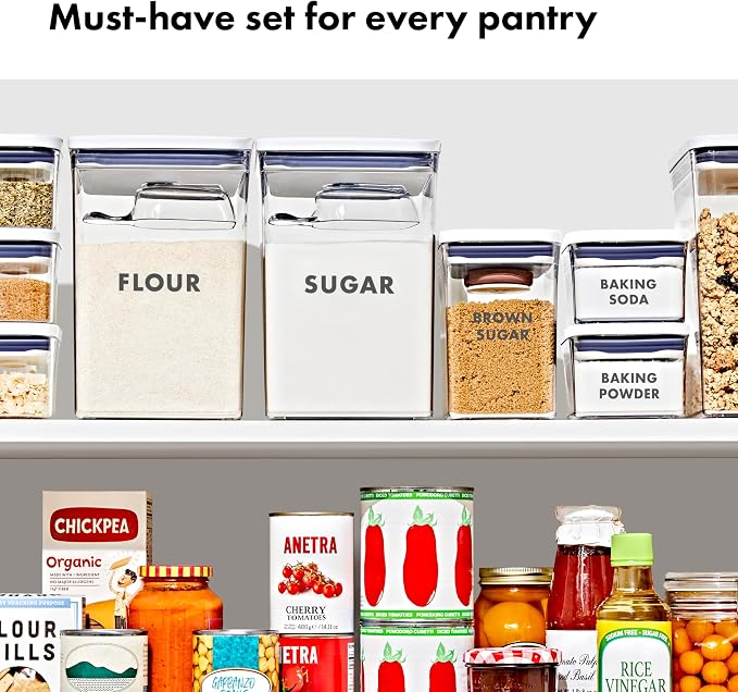 OXO Good Grips 8-Piece Prelabeled Baking POP Container Set - Image 3